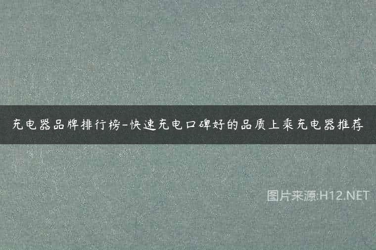 充电器品牌排行榜-快速充电口碑好的品质上乘充电器推荐