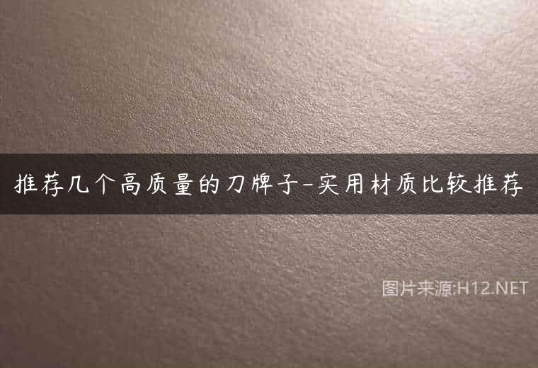 推荐几个高质量的刀牌子-实用材质比较推荐