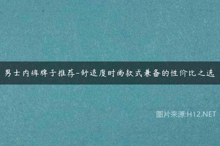 男士内裤牌子推荐-舒适度时尚款式兼备的性价比之选