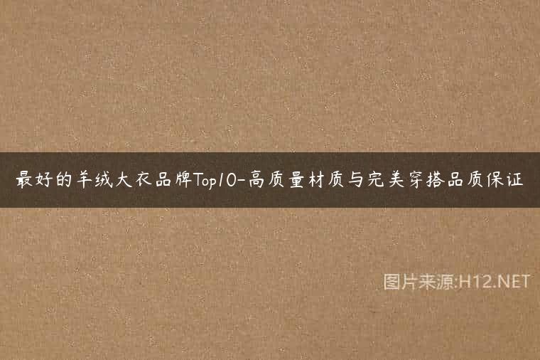 最好的羊绒大衣品牌Top10-高质量材质与完美穿搭品质保证