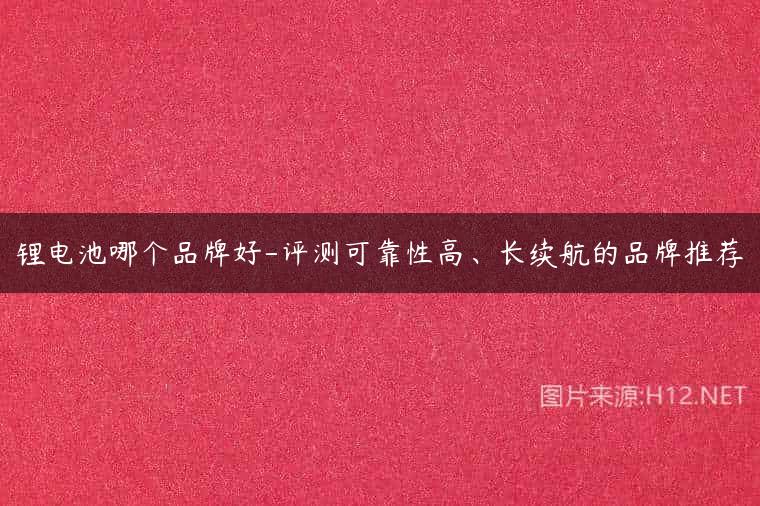 锂电池哪个品牌好-评测可靠性高、长续航的品牌推荐