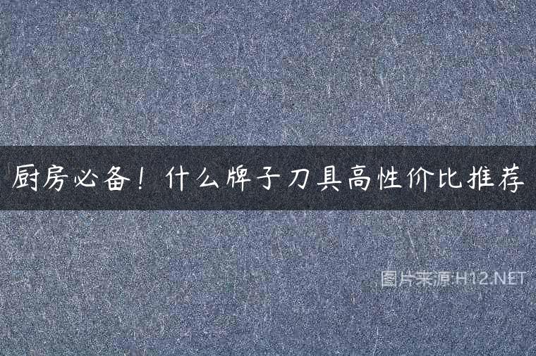 厨房必备！什么牌子刀具高性价比推荐