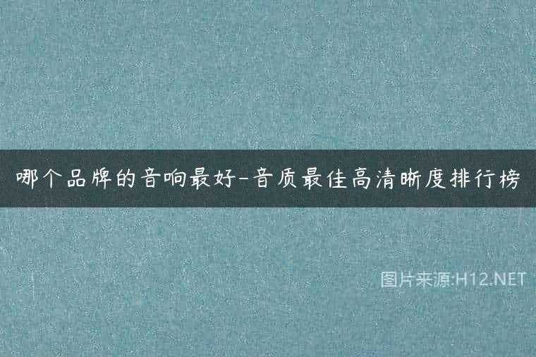 哪个品牌的音响最好-音质最佳高清晰度排行榜