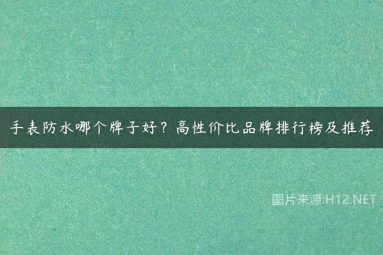 手表防水哪个牌子好？高性价比品牌排行榜及推荐
