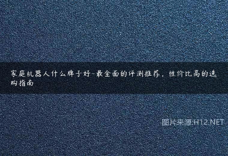 家庭机器人什么牌子好-最全面的评测推荐，性价比高的选购指南