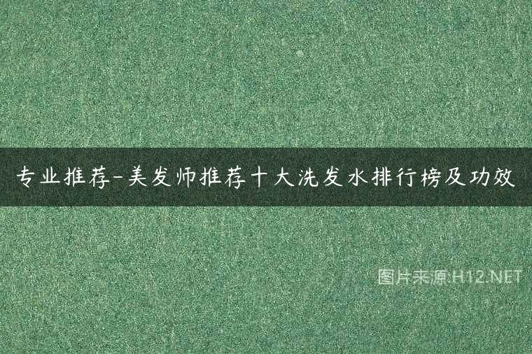 专业推荐-美发师推荐十大洗发水排行榜及功效