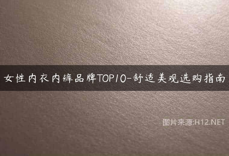 女性内衣内裤品牌TOP10-舒适美观选购指南