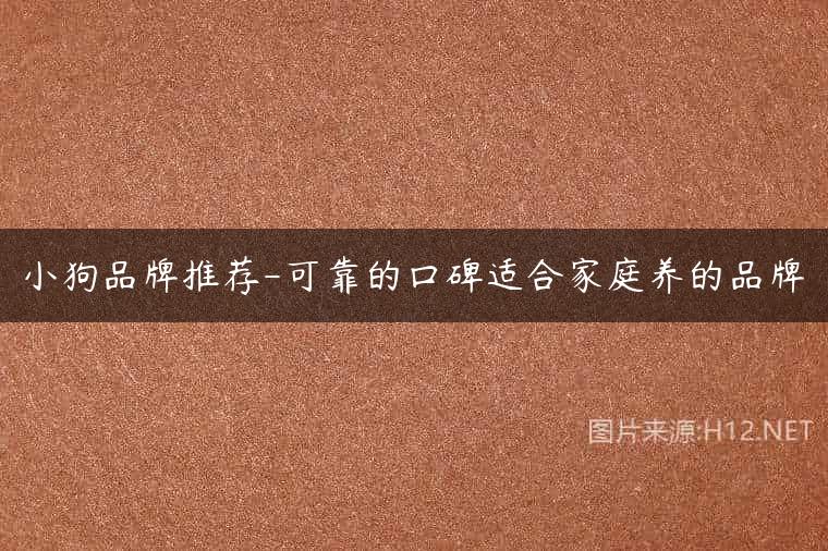 小狗品牌推荐-可靠的口碑适合家庭养的品牌