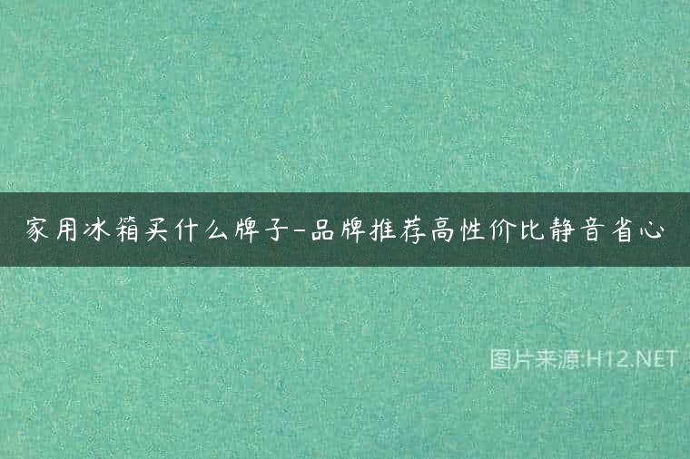 家用冰箱买什么牌子-品牌推荐高性价比静音省心
