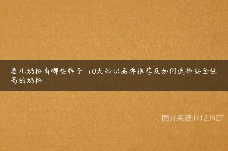 婴儿奶粉有哪些牌子-10大知识品牌推荐及如何选择安全性高的奶粉