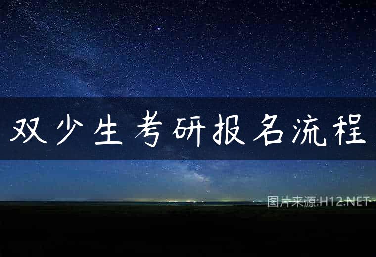 双少生考研报名流程