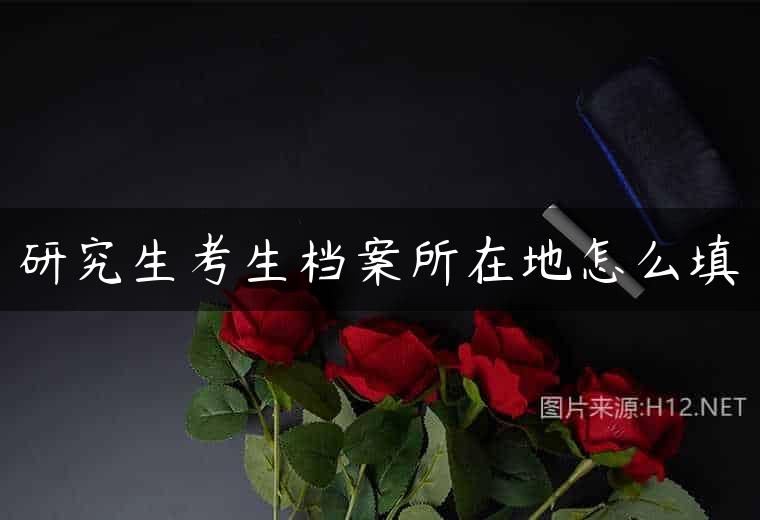 研究生考生档案所在地怎么填