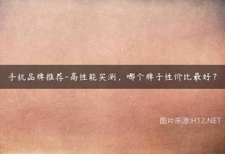 手机品牌推荐-高性能实测，哪个牌子性价比最好？