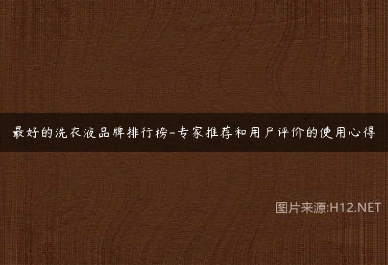 最好的洗衣液品牌排行榜-专家推荐和用户评价的使用心得