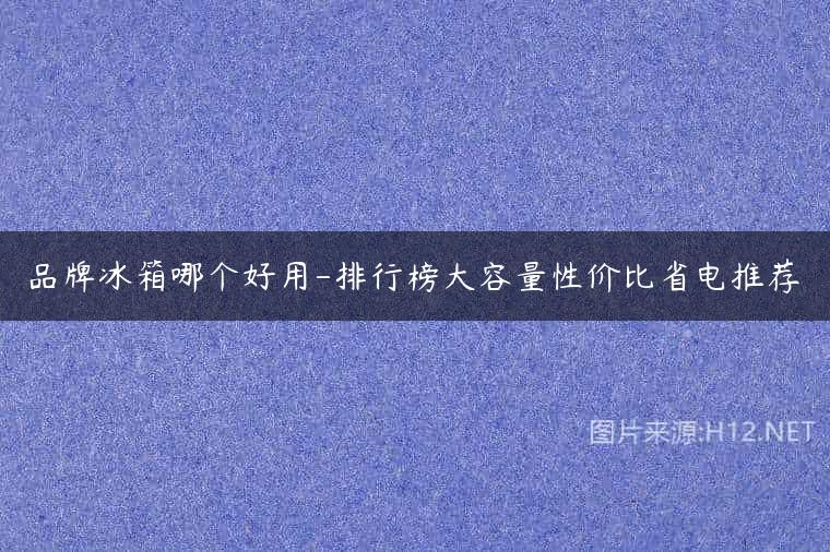 品牌冰箱哪个好用-排行榜大容量性价比省电推荐
