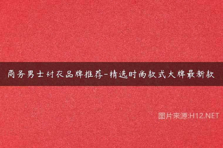 商务男士衬衣品牌推荐-精选时尚款式大牌最新款