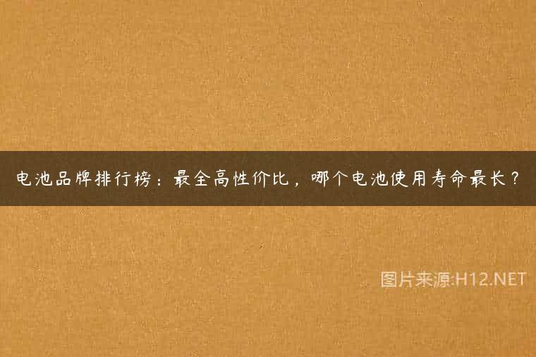 电池品牌排行榜：最全高性价比，哪个电池使用寿命最长？