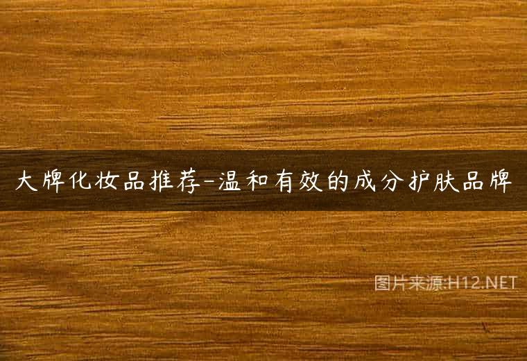 大牌化妆品推荐-温和有效的成分护肤品牌