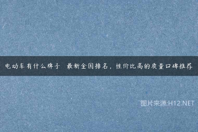 电动车有什么牌子 – 最新全国排名，性价比高的质量口碑推荐