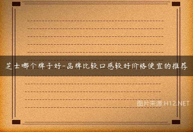 芝士哪个牌子好-品牌比较口感较好价格便宜的推荐