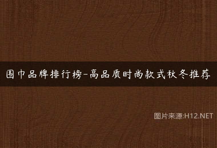 围巾品牌排行榜-高品质时尚款式秋冬推荐