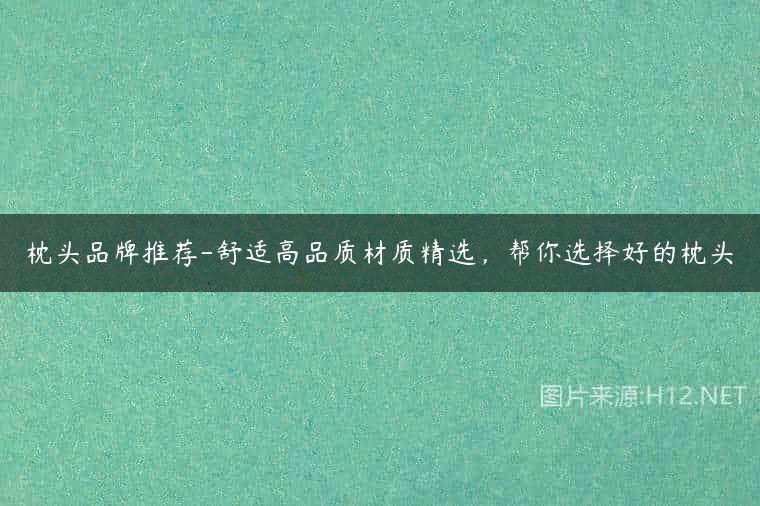 枕头品牌推荐-舒适高品质材质精选，帮你选择好的枕头