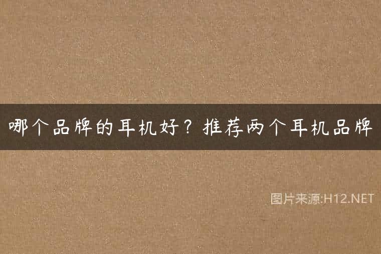 哪个品牌的耳机好？推荐两个耳机品牌