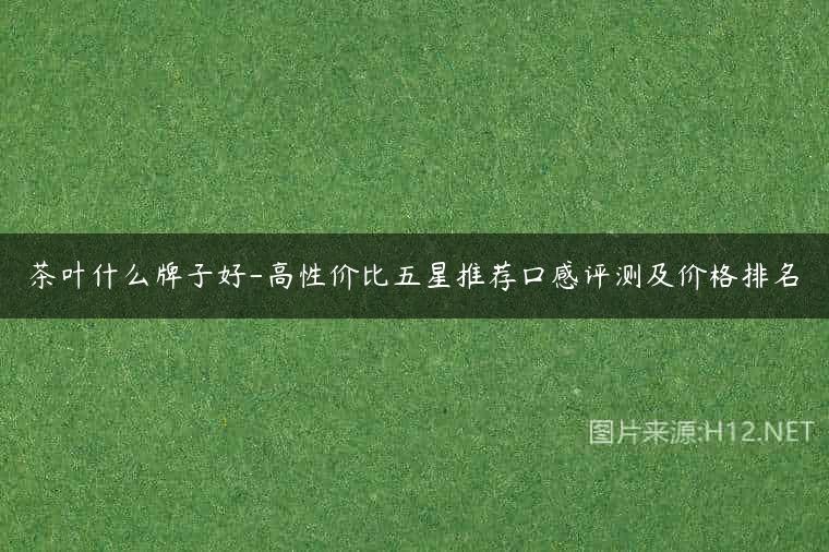 茶叶什么牌子好-高性价比五星推荐口感评测及价格排名