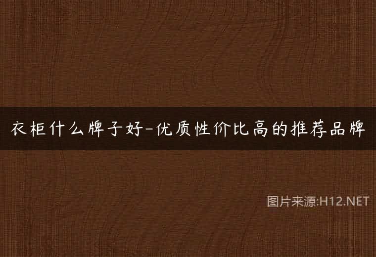 衣柜什么牌子好-优质性价比高的推荐品牌