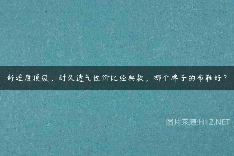 舒适度顶级，耐久透气性价比经典款，哪个牌子的布鞋好？