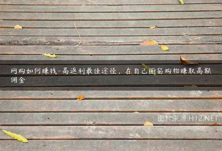 网购如何赚钱-高返利最佳途径，在自己橱窗购物赚取高额佣金