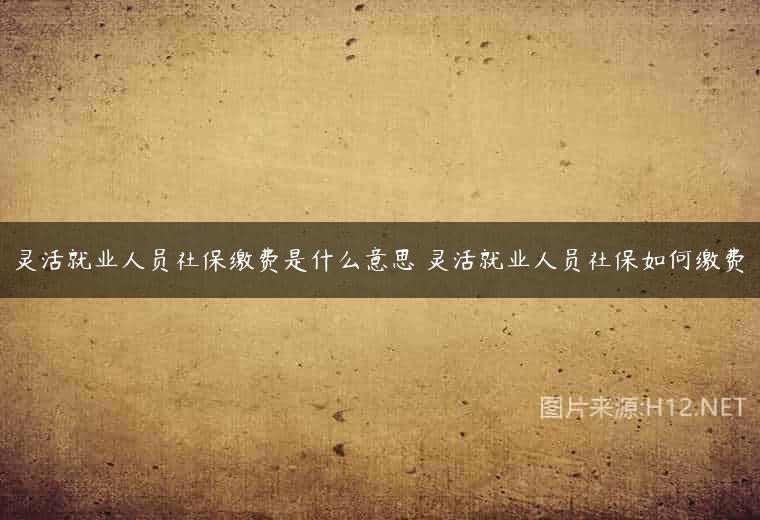灵活就业人员社保缴费是什么意思 灵活就业人员社保如何缴费