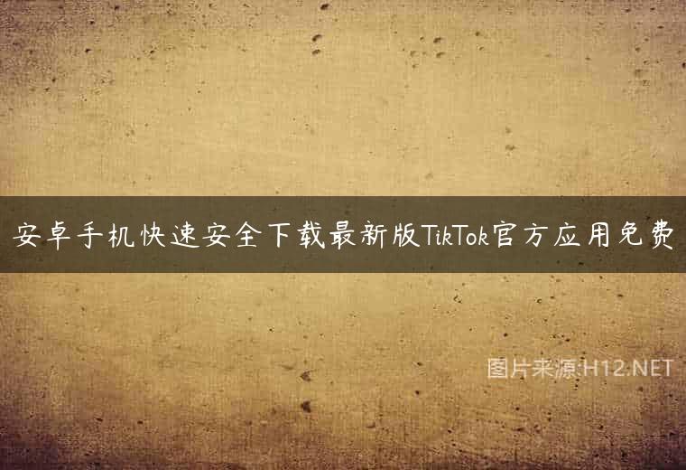 安卓手机快速安全下载最新版TikTok官方应用免费