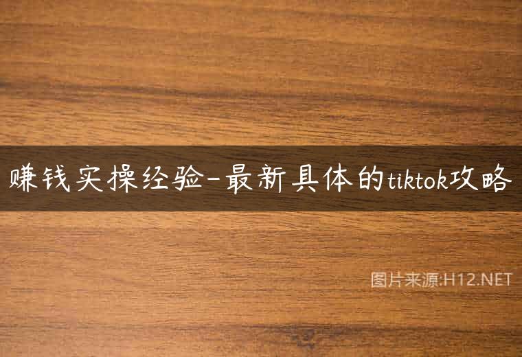 赚钱实操经验-最新具体的tiktok攻略