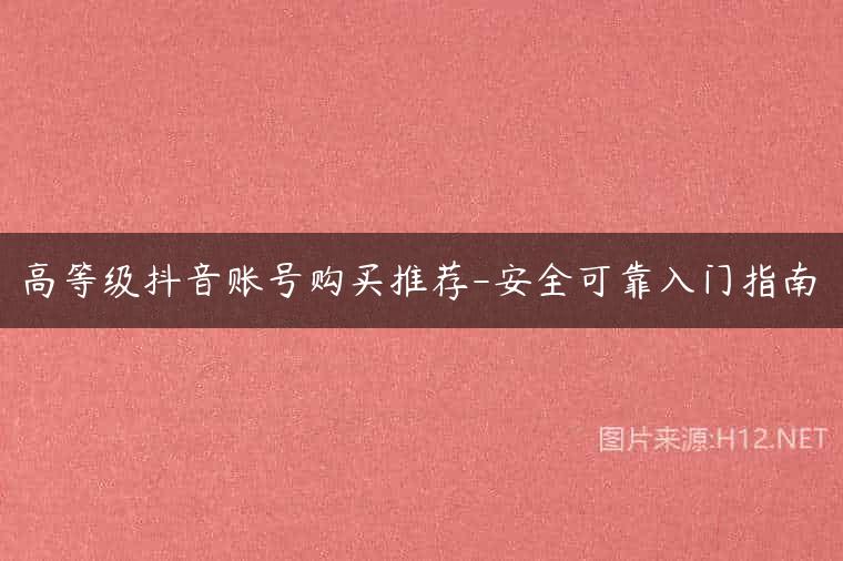 高等级抖音账号购买推荐-安全可靠入门指南