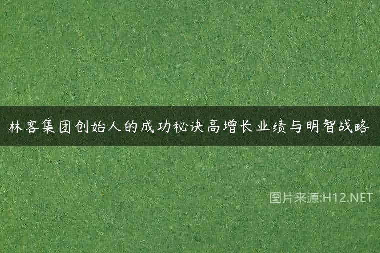 林客集团创始人的成功秘诀高增长业绩与明智战略