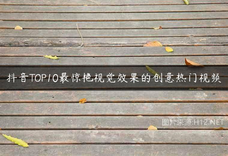抖音TOP10最惊艳视觉效果的创意热门视频