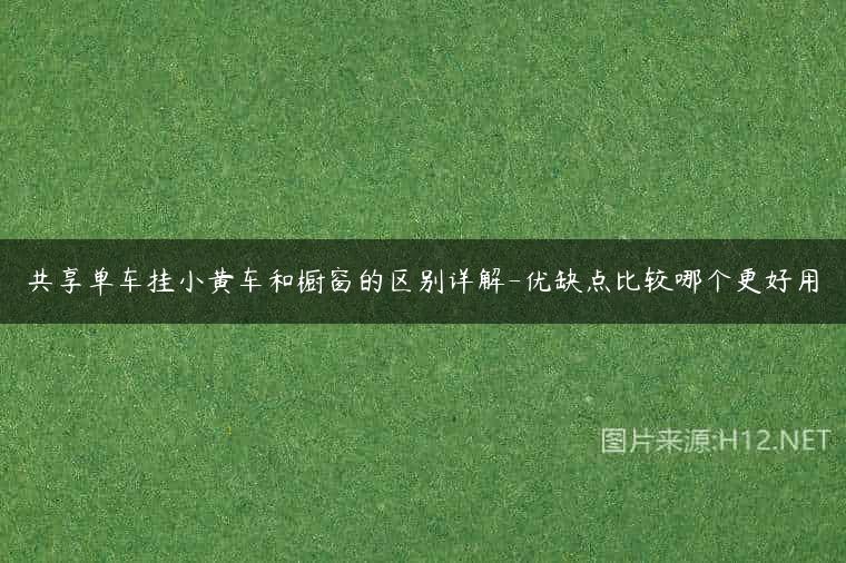 共享单车挂小黄车和橱窗的区别详解-优缺点比较哪个更好用