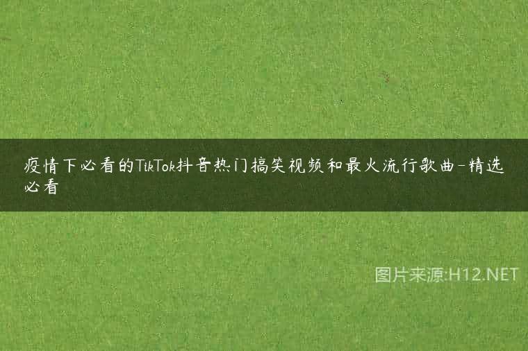 疫情下必看的TikTok抖音热门搞笑视频和最火流行歌曲-精选必看