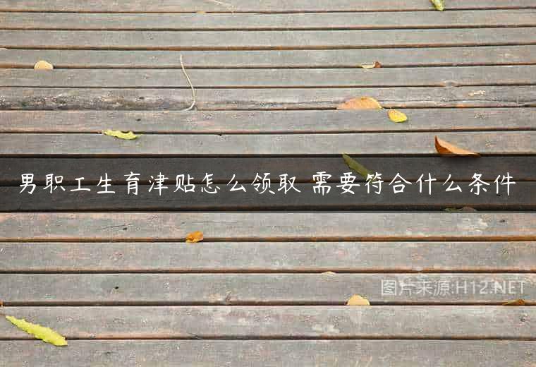 男职工生育津贴怎么领取 需要符合什么条件