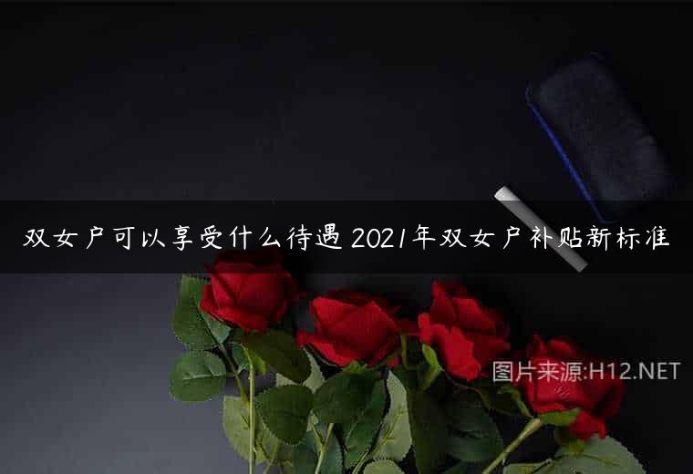 双女户可以享受什么待遇 2021年双女户补贴新标准