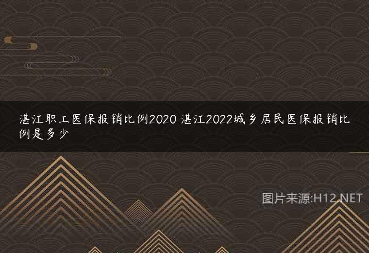 湛江职工医保报销比例2020 湛江2022城乡居民医保报销比例是多少