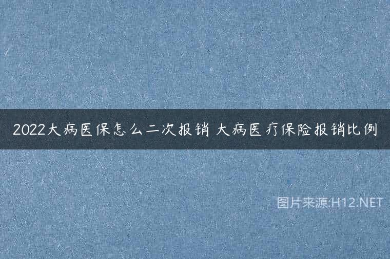 2022大病医保怎么二次报销 大病医疗保险报销比例