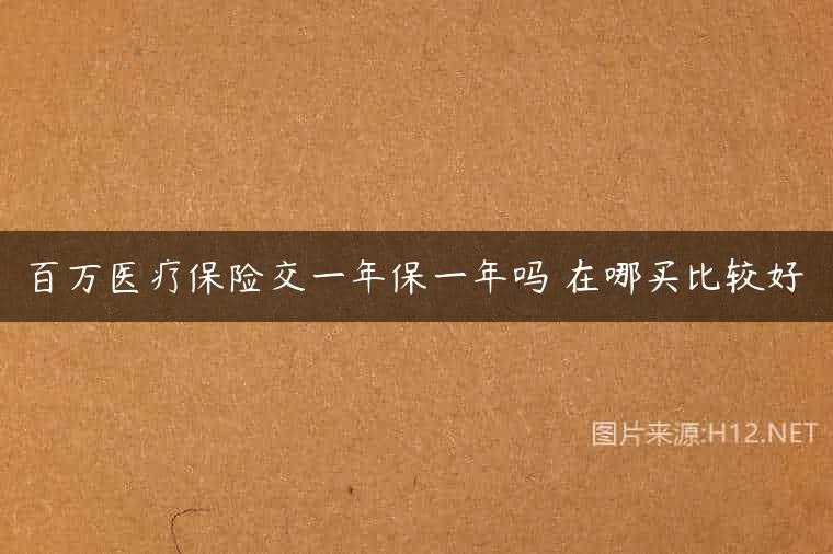 百万医疗保险交一年保一年吗 在哪买比较好